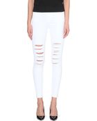J Brand Maria Distressed Skinny High Rise Jeans - Lyst