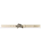 Ralph Lauren Jeweled-Buckle Suede Belt - Lyst
