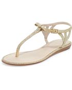 Kate Spade Andrea Sparkly Bow Flat Thong Sandal - Lyst