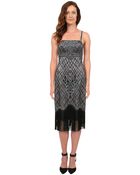 Sue Wong Embroidered Fringe Dress - Lyst
