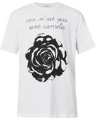 Moschino Oversized Rose-Print T-Shirt - Lyst