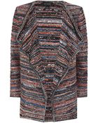 St. John Lockram Space Dye Draped Cardigan - Lyst