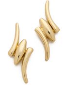 Rachel Zoe Metal Pod Crossover Earrings - Lyst