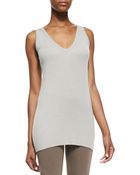 Rick Owens Lilies Sleeveless V-Neck Slub-Knit Top - Lyst