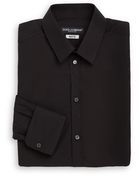 Dolce & Gabbana Solid Cotton Dress Shirt - Lyst