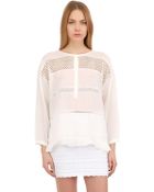 Etoile Isabel Marant Cotton Voile & Crochet Shirt - Lyst
