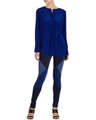 BCBGMAXAZRIA Bridgete Asymmetrical Hem Top - Lyst