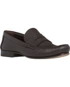 Bottega Veneta Intrecciato Penny Loafers - Lyst