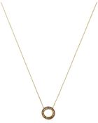 Michael Kors Pavé Gold-Tone Pendant Necklace - Lyst