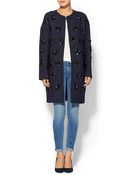 Diane von Furstenberg Isabelle Embellished Coat - Lyst