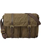Fossil Leather-Trimmed East/West Messenger Bag - Lyst