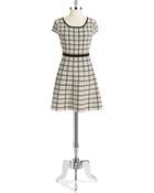 Jessica Simpson Plaid Fit And Flare Dress - Lyst