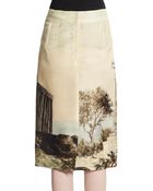 Dolce & Gabbana Printed Silk Skirt - Lyst