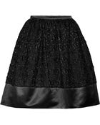 Temperley London Halenia Floral-Appliquã©D Cotton And Silk-Blend Skirt - Lyst