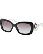 Prada Baroque Rectangle Sunglasses - Lyst