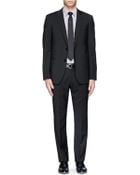 Armani Notched Lapel Wool Suit - Lyst