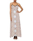 Greylin Abstract-Print Crepe Flowy Maxi Dress - Lyst