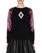 Marcelo Burlon Floral-print Cotton Sweatshirt - Lyst