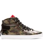 Dolce & Gabbana Green Camo Leather High_top Sneakers - Lyst