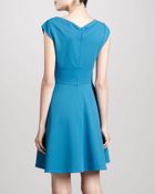 Z Spoke by Zac Posen V-neck Cocktail Dress Resort Aqua - Lyst