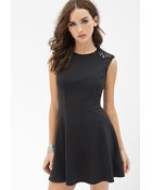 Forever 21 Embellished Fit & Flare Dress - Lyst
