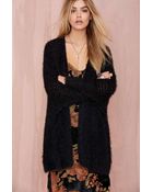 Nasty Gal Madeline Shag Knit Cardigan - Lyst