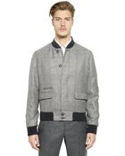 Alexander McQueen Prince Of Wales Cashmere Bomber Jacket - Lyst