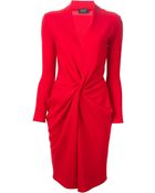 Lanvin Draped Dress - Lyst