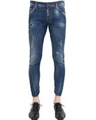 DSquared2 16Cm Sexy Kenny Twist Washed Denim Jeans - Lyst
