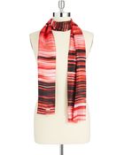Calvin Klein Brushstroke Scarf - Lyst