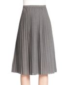 Michael Kors Pleated Midi Skirt - Lyst