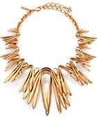 Oscar de la Renta Chevron Bib Necklace - Lyst