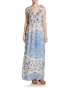 French Connection Mustique Tileprint Maxi Dress - Lyst