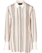 By Malene Birger Striped Silk Blouse - Lyst
