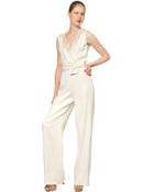 Luisa Beccaria Lace & Stretch Crepe Jumpsuit - Lyst