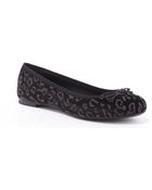 Saint Laurent Jet Glitter Leopard Classic Ballerina Flat - Lyst