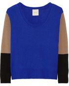 Mason by Michelle Mason Color-Block Wool And Cashmere-Blend Sweater - Lyst