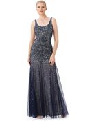 Adrianna Papell Beaded Mermaid Gown - Lyst