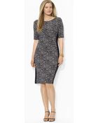 Ralph Lauren Lauren Dress Spot Print - Lyst