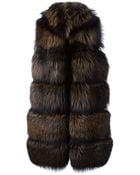 Vicedomini Long Fox Fur Knit Vest - Lyst