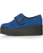 Topshop Jest Flatform Monk Shoes - Lyst