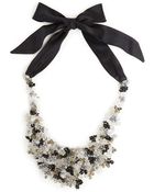 Natori Beaded Bib Necklace - Lyst