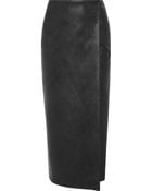 Emilia Wickstead Faux Leather Wrap Skirt - Lyst