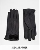 Oasis Scallop Leather Glove - Lyst