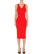 Victoria Beckham Stretch-crepe Sleeveless Dress - Lyst