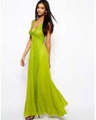 Asos Lace Insert Maxi Dress - Lyst
