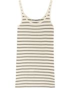 Vince Striped Pima Cotton And Modal-Blend Tank - Lyst