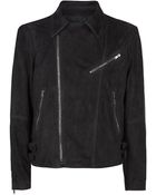 Gieves & Hawkes Suede Biker Jacket - Lyst