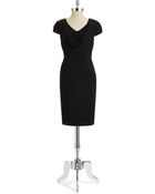 Anne Klein Draped Dress - Lyst