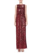 Aidan By Aidan Mattox Sleeveless Blouson Beaded Gown - Lyst